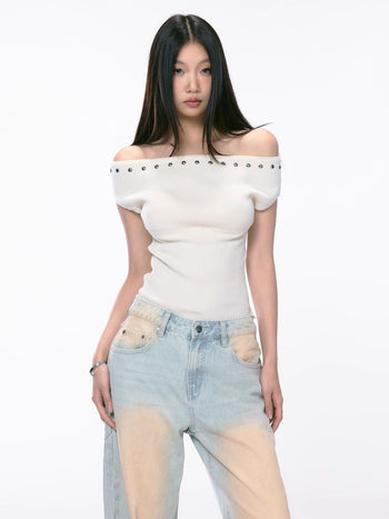 strapless knit top