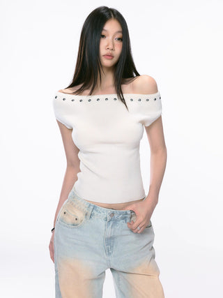 strapless knit top
