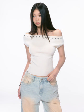 strapless knit top