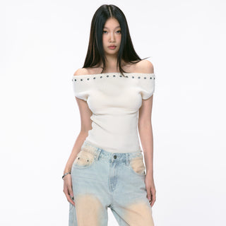 strapless knit top
