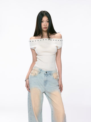 strapless knit top