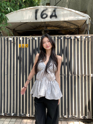 polka dot vest
