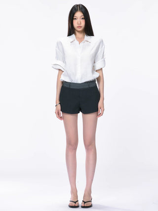 stitched shorts set