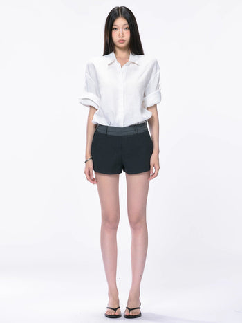 stitched shorts set