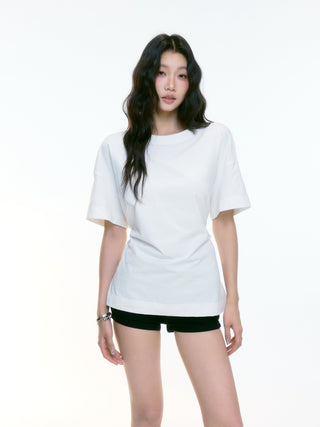 black shoulder top