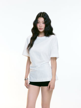 black shoulder top