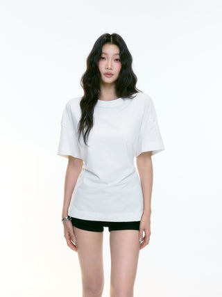 black shoulder top