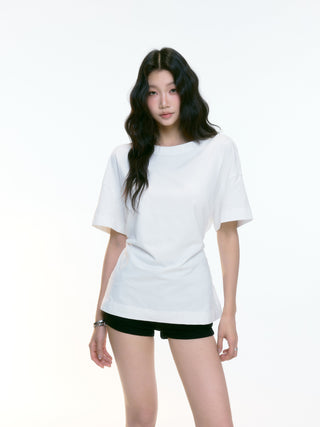 black shoulder top
