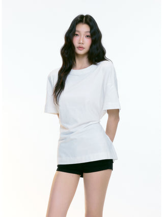 black shoulder top