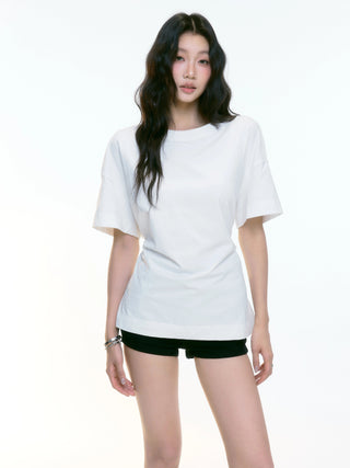 black shoulder top
