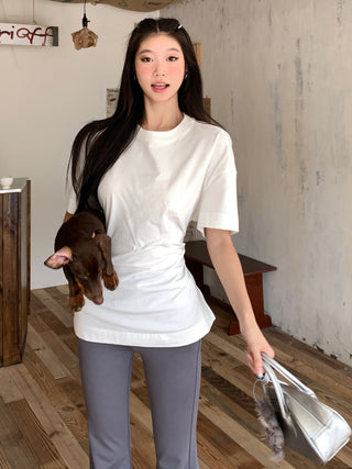 black shoulder top