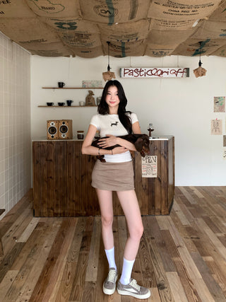 puppy print top