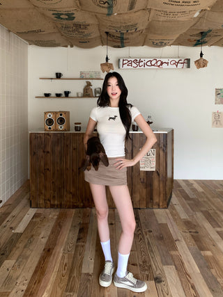 puppy print top