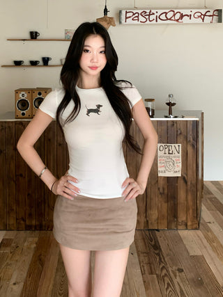 puppy print top