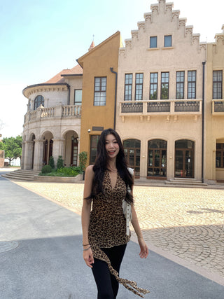 leopard camisole vest