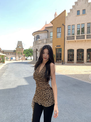 leopard camisole vest
