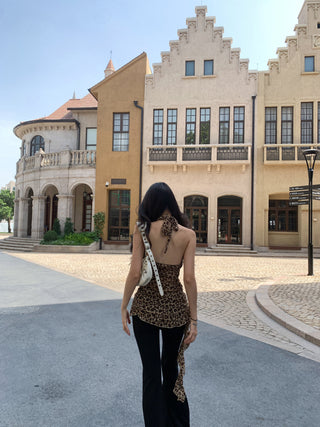 leopard camisole vest