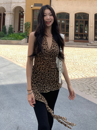 leopard camisole vest