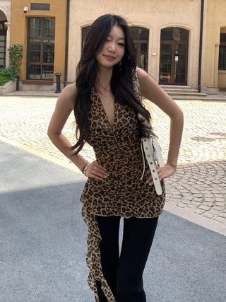 leopard camisole vest