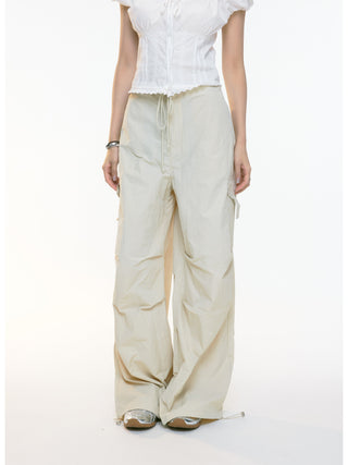draped overall pants