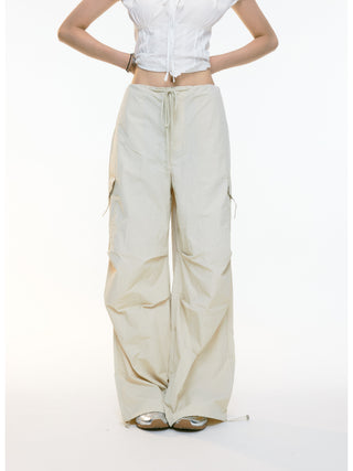 draped overall pants