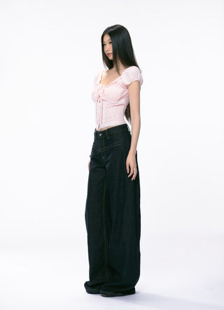 pink off-shoulder Top
