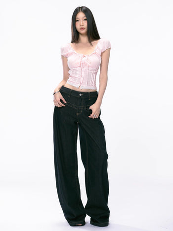 pink off-shoulder Top