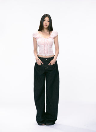 pink off-shoulder Top
