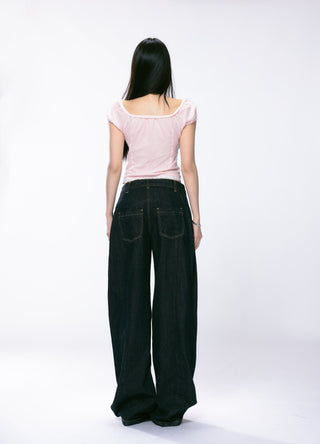 pink off-shoulder Top