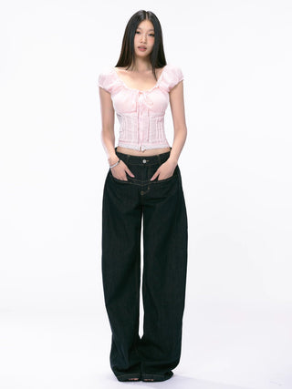 pink off-shoulder Top