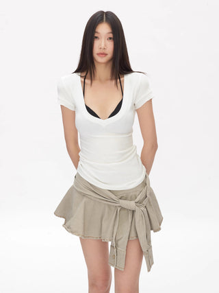 white slim Top