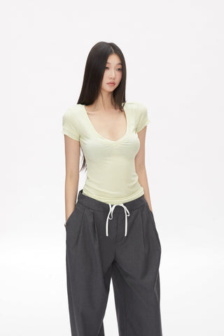 white slim Top