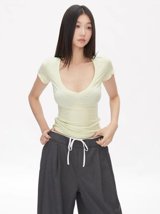 white slim Top