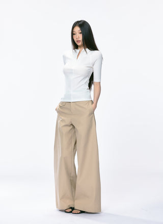 V-collar half sleeve 01