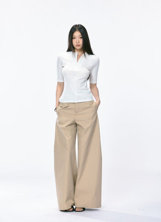 V-collar half sleeve 01