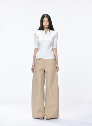 V-collar half sleeve 01