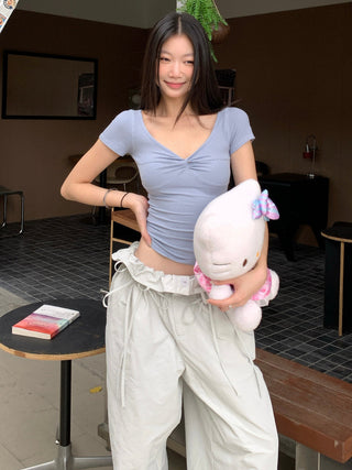 low collar Top