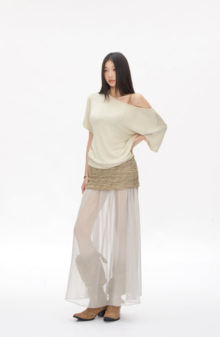 knit mesh skirt