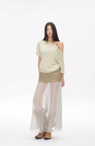 knit mesh skirt