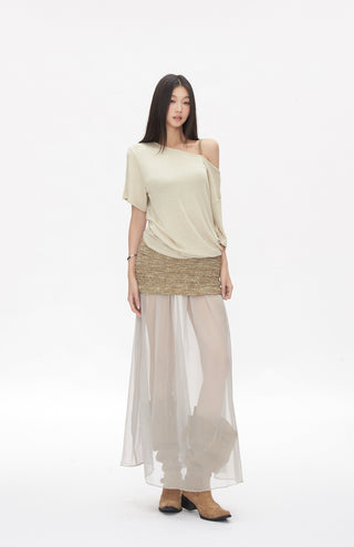 knit mesh skirt