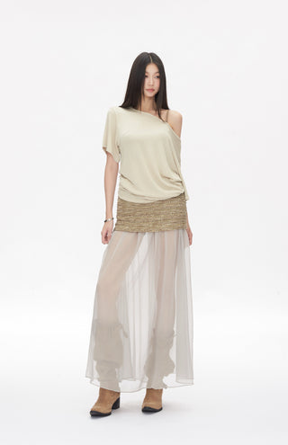 knit mesh skirt