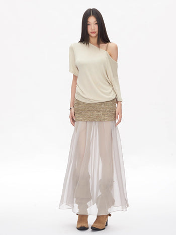 knit mesh skirt