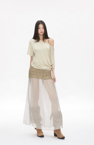 knit mesh skirt
