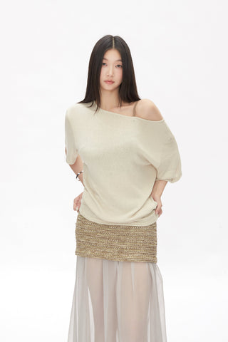 knit mesh skirt