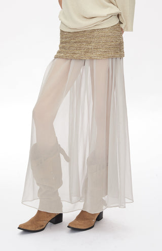knit mesh skirt