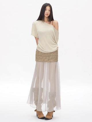 knit mesh skirt