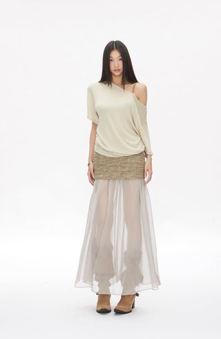 knit mesh skirt