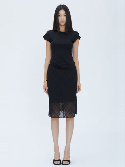 black fishtail skirt