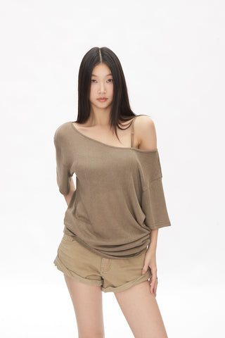 see-through off-shoulder