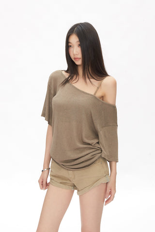 see-through off-shoulder
